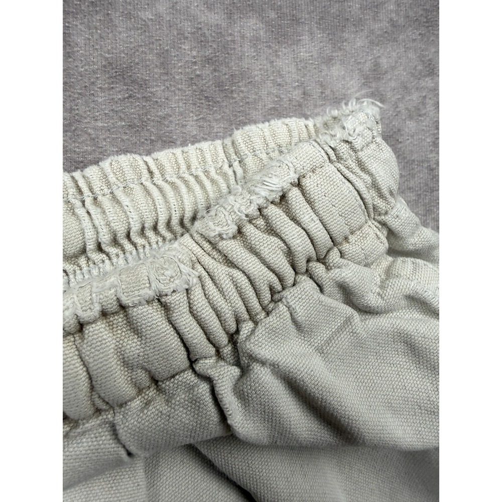 VTG 90s No Sweat Sweatwear Sugar Sack Cotton Pants Cream Mens One Size USA - Picture 10 of 16